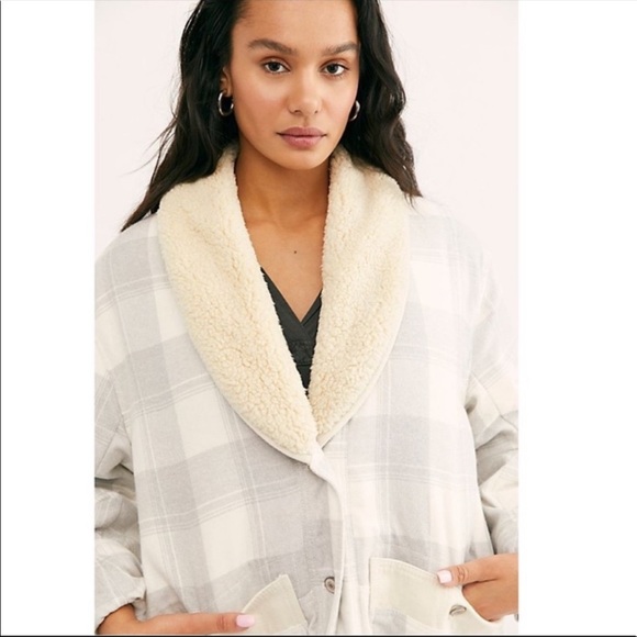 Free People Woodlands Plaid Sherpa Jacket - Picture 2 of 9